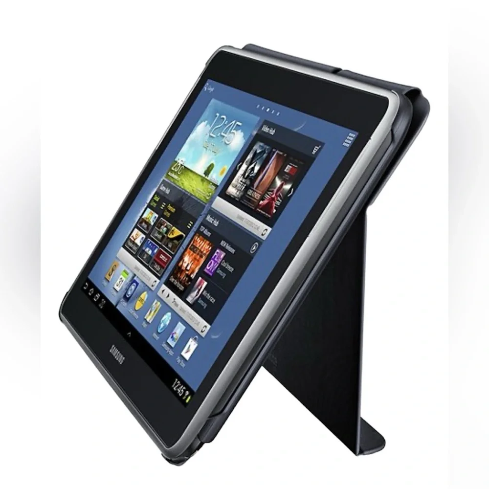 Book Cover Stand Case for Samsung Galaxy Note 10.1 - Gray